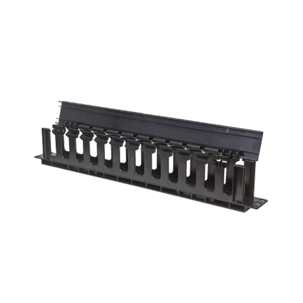 Organizador Intellinet Cables 19" 1U Horizontal Plástico Color Negro - 714679