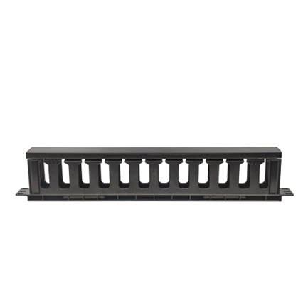 Organizador Intellinet Cables 19" 1U Horizontal Plástico Color Negro - 714679