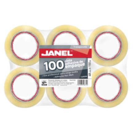 Cinta Janel 155 Empaque Transparente 48Mmx150M Paquete C/6 Pzas - 1554815700 FullOffice.com