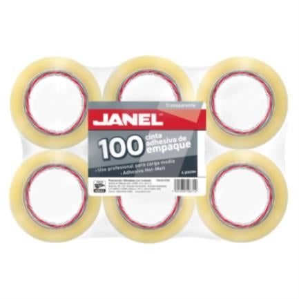 Cinta Janel 155 Empaque Transparente 48Mmx50M Paquete C/6 Pzas - 1554850700 FullOffice.com