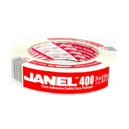 Cinta Janel Doble Capa Poliéster 400 24Mmx50M 1 Pieza - 4002450100 FullOffice.com