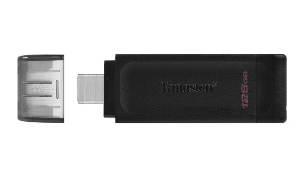 Memoria Usb Kingston Datatraveler 70 128Gb Usb-C Color Negro - Dt70/128Gb FullOffice.com