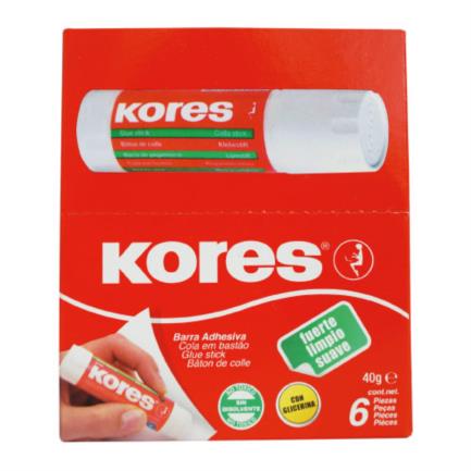 Lapiz Adhesivo Kores 40 Gr C/6 - 124029 FullOffice.com