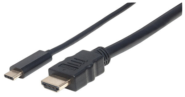Cable Manhattan Adaptador Usb-C A Hdmi 4K Salida 1M Color Negro - 152235 FullOffice.com