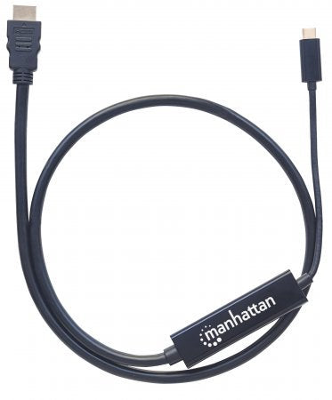 Cable Manhattan Adaptador Usb-C A Hdmi 4K Salida 1M Color Negro - 152235 FullOffice.com