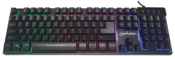 Teclado Gaming Manhattan Usb 19 Teclas Multimedia Retroiluminación Led Color Negro - 178457
