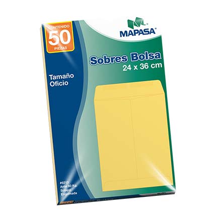 Sobre Bolsa Mapasa Oficio Ante 60Kg 10 Bolsas C/50 - Ia0197 FullOffice.com