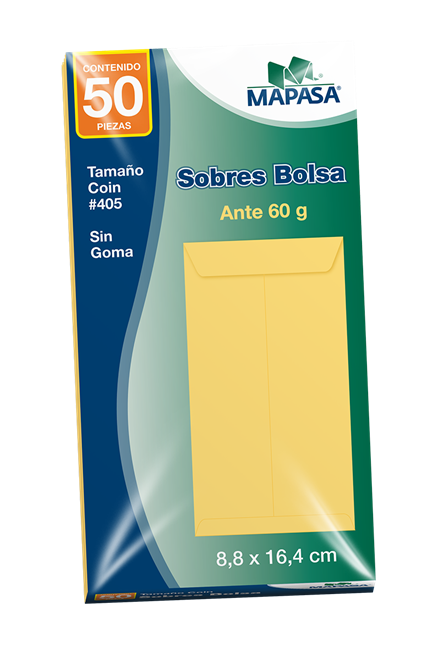 Sobre Coin Mapasa Ante S/Goma 8.8X16.2 Cms 20 Paq. 20/50 Sob - Im0152 FullOffice.com