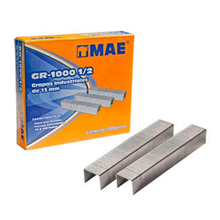 Grapa De Uso Pesado Mae 1/2 70 A 100 Hojas Caja C/1000 Pzas - Gr-1000 #1/2 FullOffice.com