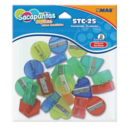 Sacapuntas Plastico Mae Translucido C/25 Piezas - Sts-25 FullOffice.com