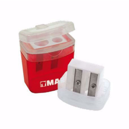 Sacapuntas Mae Spd-2G Doble Depósito Con Tapa Caja C/24 Pzas - Spd-2G FullOffice.com