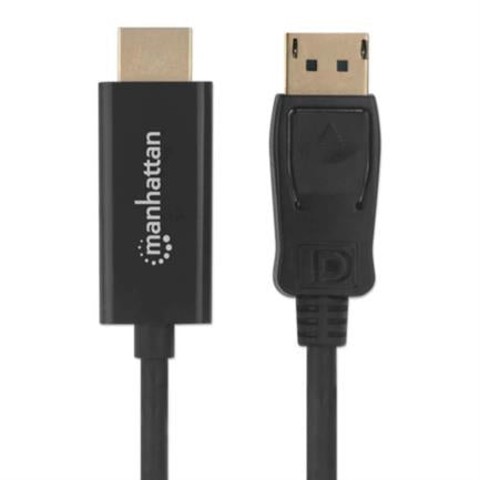 Cable Manhattan Displayport/Hdmi M-M 1080P3M Color Negro - 153188 FullOffice.com
