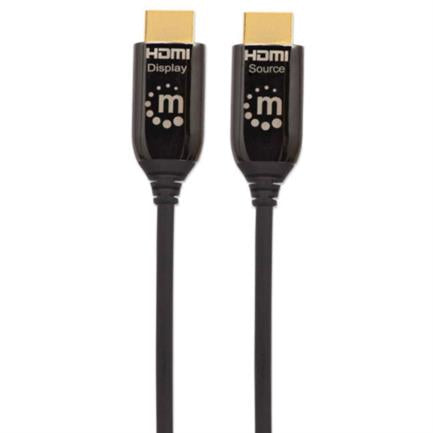 Cable Manhattan Hdmi M-M Óptico Activo Clasificación Plénumfibra Optica 30M Color Negro - 355438 FullOffice.com