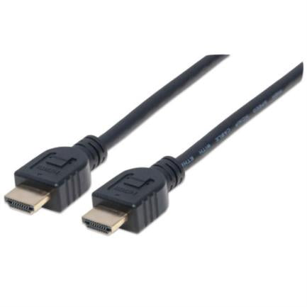 Cable Manhattan Hdmi Alta Velocidad Con Ethernet Blindado 2M Color Negro - 353939 FullOffice.com