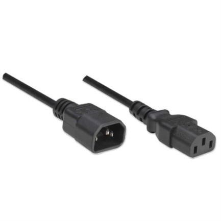 Cable Manhattan Alimentación Monitor A Cpu 1.8M Color Negro - 301152 FullOffice.com