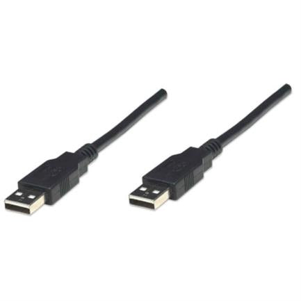 Cable Manhattan Usb-A 2.0 Alta Velocidad 1.8M Color Negro - 306089 FullOffice.com