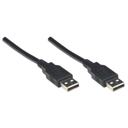 Cable Manhattan Usb-A 2.0 Alta Velocidad 1.8M Color Negro - 306089 FullOffice.com
