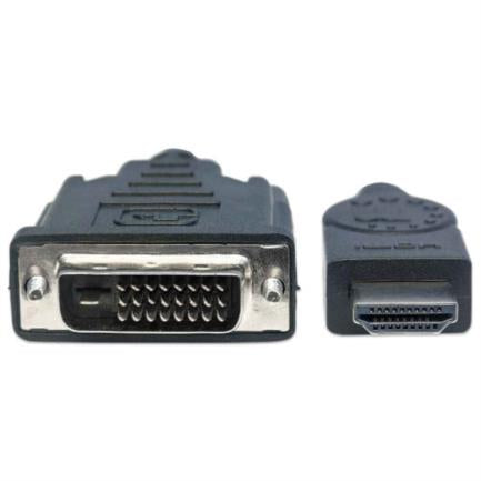 Cable Manhattan Hdmi-M A Dvi-D-M Enlace Dual 3M Color Negro - 372510 FullOffice.com
