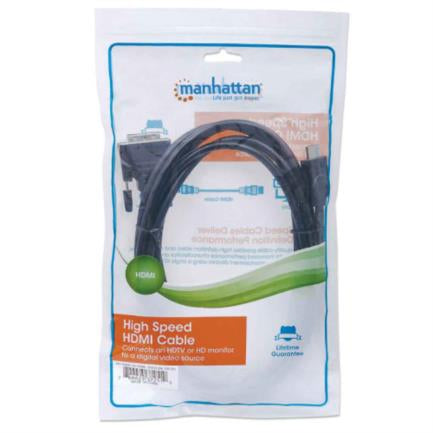 Cable Manhattan Hdmi-M A Dvi-D-M Enlace Dual 3M Color Negro - 372510 FullOffice.com