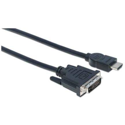 Cable Manhattan Hdmi-M A Dvi-D-M Enlace Dual 3M Color Negro - 372510 FullOffice.com