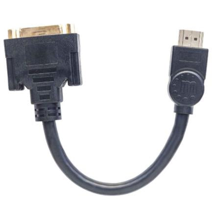 Cable Manhattan Hdmi Macho A Dvdi-D 20Cm Color Negro - 354592 FullOffice.com