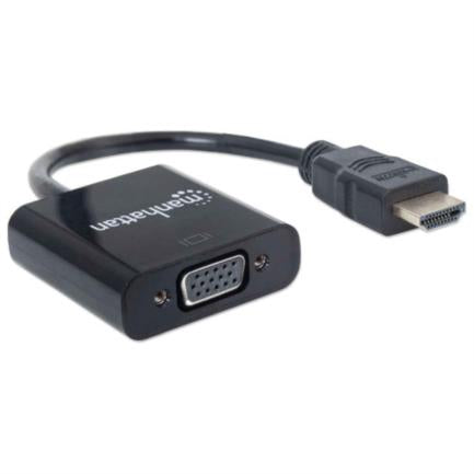 Convertidor Video Manhattan Hdmi A Vga Color Negro - 151436 FullOffice.com