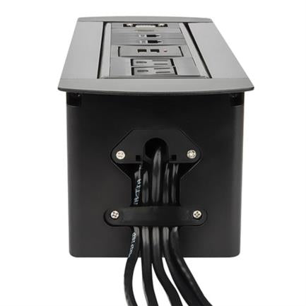 Caja De Conexión Manhattan Para Mesa C/Enchufe Usb/Red/Hdmi/Vga - 164856 FullOffice.com