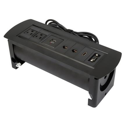 Caja De Conexión Manhattan Para Mesa C/Enchufe Usb/Red/Hdmi/Vga - 164856 FullOffice.com