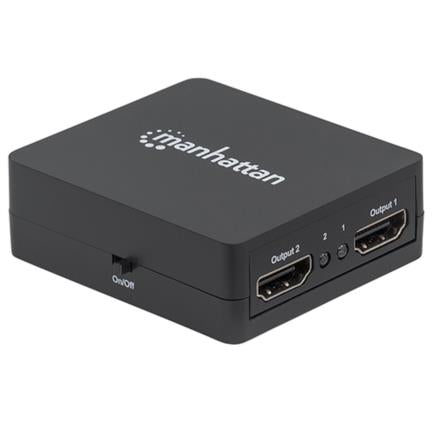 Video Splitter Manhattan Hdmi 2 Puertos 1080P Alimentado Por Usb Color Negro - 207652