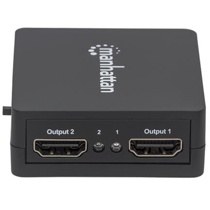 Video Splitter Manhattan Hdmi 2 Puertos 1080P Alimentado Por Usb Color Negro - 207652