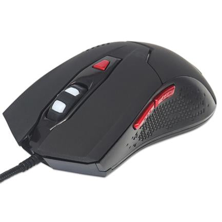 Mouse Manhattan Gaming Óptico Led Usb 6 Botones Color Negro - 176071 FullOffice.com