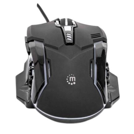 Mouse Manhattan Gaming Óptico Led 6 Botones Color Negro - 179256 FullOffice.com