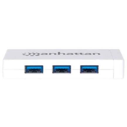 Hub Manhattan Usb 3.0 Con 3 Puertos/Adaptador Gigabit Ethernet - 507578 FullOffice.com