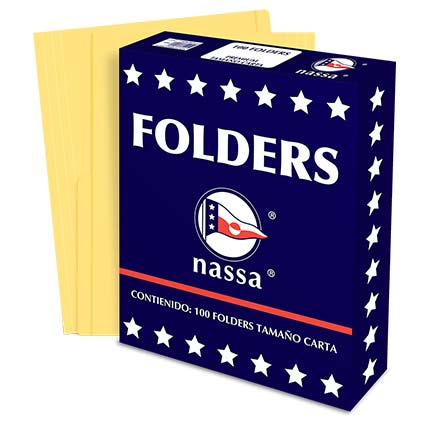 Folder Nassa Premium Carta Canario C/100 Piezas - Pc1005 FullOffice.com