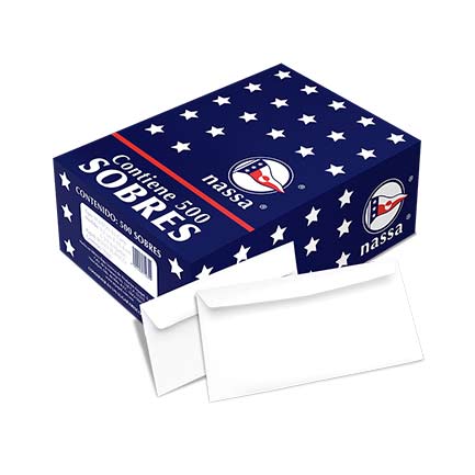 Sobre Corresp. Nassa Carta S/Fondo 60 Kg 9.2X16.4 Pq500 - Ha0074 FullOffice.com