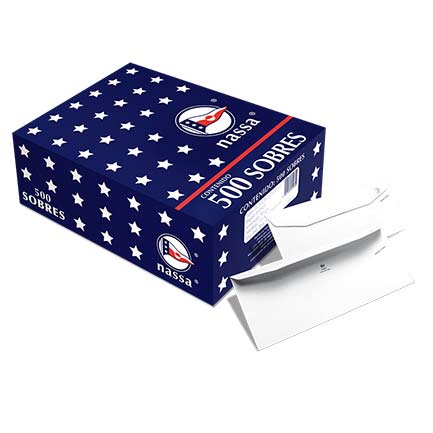 Sobre Corresp. Nassa Oficio S/Fondo 60 Kg 10.5X24 Pq500 - Ha0075 FullOffice.com