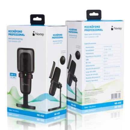 Micrófono Profesional Nextep Streaming Usb Con Base - Ne-432 FullOffice.com