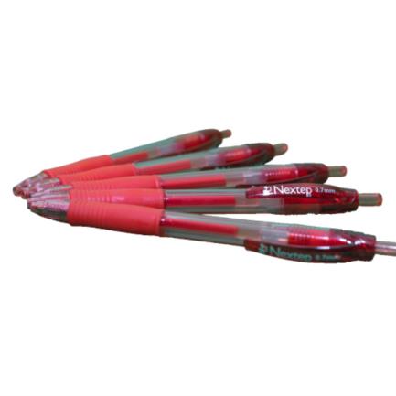 Bolígrafo Nextep Gel Retráctil Mediano 0.7Mm Color Rojo C/6 FullOffice.com