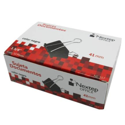 Sujeta Documentos Nextep 41Mm(1 5/8") 12 Piezas - Ne-157