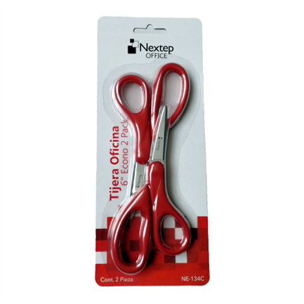 Tijera Nextep Para Oficina 6" Econónomica Blister C/2 - Ne-134C