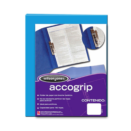 Carpeta Acco Grip T3 Sh-976 Oficio Azul Claro C/4 - P0976 FullOffice.com