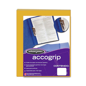 Carpeta Acco Grip T3 Sh-974 Oficio Amarillo C/4 - P0974 FullOffice.com