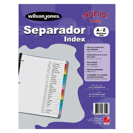 Separador Wilson Jones A-Z Economico - P1367 FullOffice.com