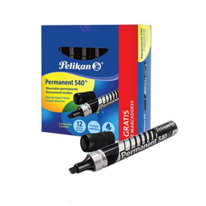 Marcador Pelikan Permanente 540 Color Negro C/10 Pzas - 30260017 FullOffice.com