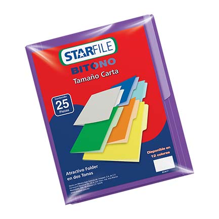Folder Bitono Mapasa T.Carta Morado C/25 - Ph0082 FullOffice.com
