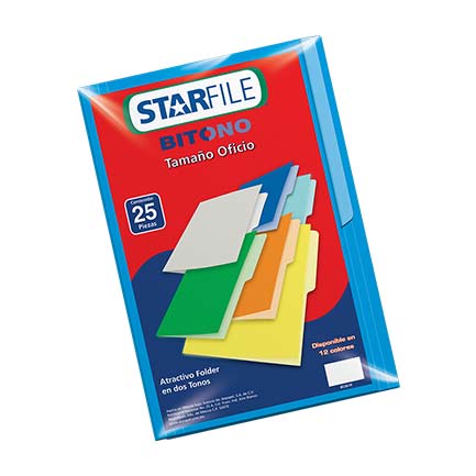 Folder Bitono Mapasa T.Oficio Azul C/25 - Ph0089 FullOffice.com