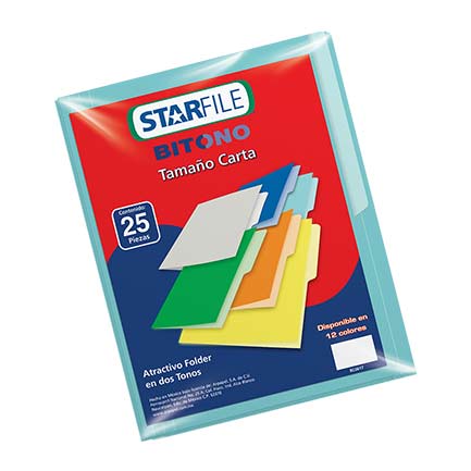 Folder Bitono Mapasa T.Carta Azul Aqua C/25 - Ph0092 FullOffice.com