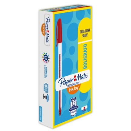 Boligrafo Papermate Kilometrico Rojo 1.0Mm C/12 - La3532 FullOffice.com
