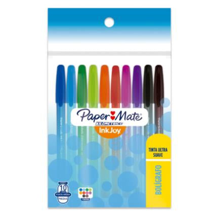 Boligrafo Papermate Kilometrico 1.0Mm Colores Surtidos C/10 - 68235 FullOffice.com
