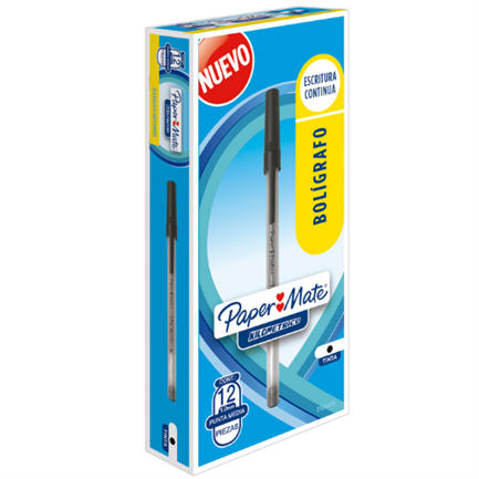 Bolígrafo Papermate Kilometrico Económico Color Negro C/12 Pzas - 2129429 FullOffice.com